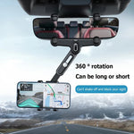 Universal 360 Rotatable Car Phone mobile Holder Rearview Mirror Mount Stand